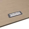 Kindermann CP Office Frame 3-násobný 3x napájacia zásuvka stolový konektivitný panel strieborná/čierna