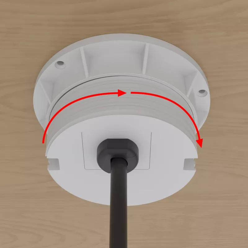 Kindermann CablePort Table White (STS-R90-2 biela) - stolový prípojný panel s 2x zásuvkami Schuko