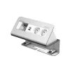 Kindermann CablePort desk 4-násobný 2x napájanie 2x USB stolový prípojný modul, hliník