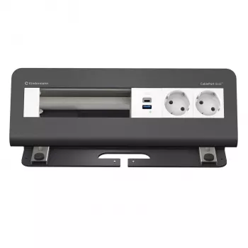 Kindermann CablePort desk² 6-násobný 2x zásuvka USB stolový svorkový modul