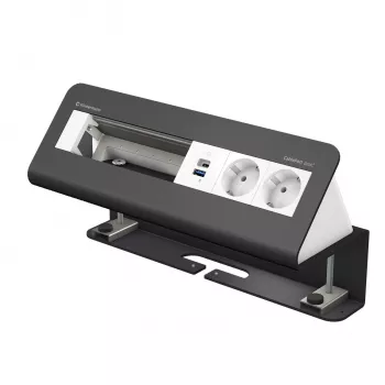 Kindermann CablePort desk² 6-násobný 2x zásuvka USB stolový svorkový modul