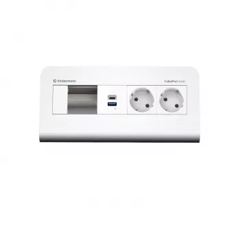 Kindermann CP desk² 80 4-slotový 2x napájanie USB stolový pripojovací panel