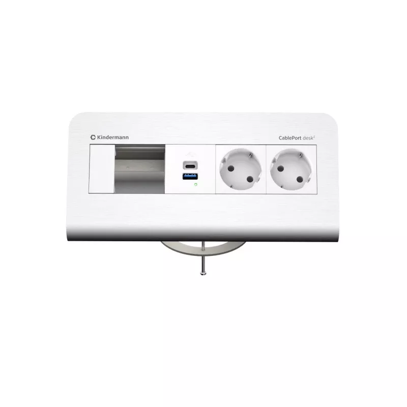 Kindermann CP desk 80 4-slotový 2x napájanie USB stolový prípojný panel