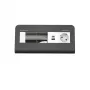 Kindermann CP desk² 80 4-násobný stolový pripojovací panel s 1x napájaním a 1x USB-A, strieborná/čierna
