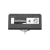 Kindermann CP desk² 80 4-násobný stolový pripojovací panel s 1x napájaním a 1x USB-A, strieborná/čierna