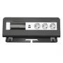 Kindermann CablePort desk 6-násobný 3x Schuko 2x USB-A stolový prípojný modul strieborná/čierna