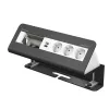 Kindermann CablePort desk 6-násobný 3x Schuko 2x USB-A stolový prípojný modul strieborná/čierna