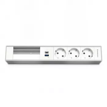 Kindermann 6-násobný nosič modulov s 3 zásuvkami a USB nabíjacou funkciou (7449001333)