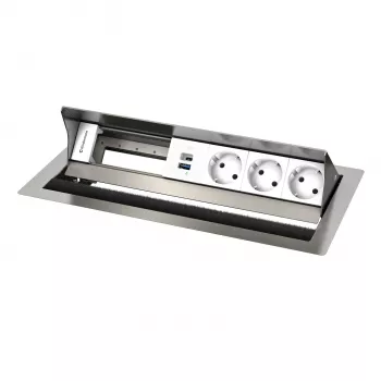 Kindermann CP Standard² VA 6-násobný 3x napájanie, 1x USB stolové pripojovacie pole