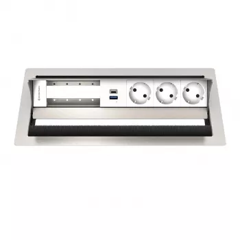 Kindermann CP Standard² VA 6-násobný 3x napájanie, 1x USB stolové pripojovacie pole