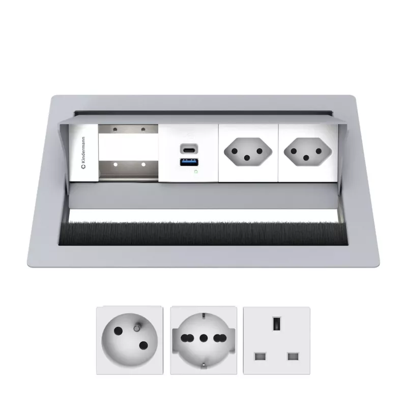 Kindermann CP Standard² 4-násobný 2x Schuko/USB INT 7492IN1172