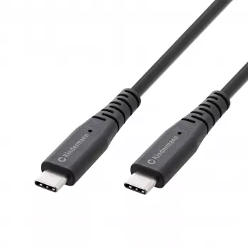 Kindermann USB 4.0 kábel 2m USB-C na USB-C - dátový/video/nabíjací kábel - čierny