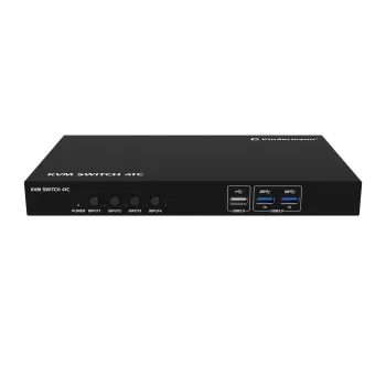 Kindermann KVM Switch 41C - 4-portový digitálny KVM switch s DVI-D, USB, audio, EDID emuláciou