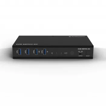 Kindermann KVM Switch 21C - 2-portový DVI-I KVM switch s audio a USB hubom