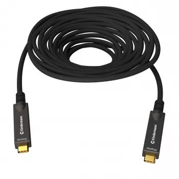 Kindermann USB-C AOC Full Feature kábel 15m čierny