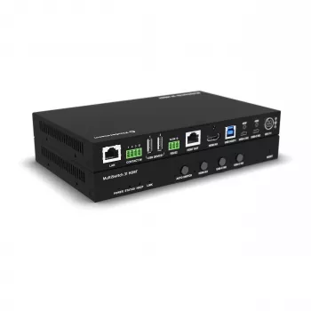 Kindermann MultiSwitch 31 HDBT 2.0 vysielač / prezentačný switch - 3x1 USB-C & HDMI cez HDBaseT - Telnet - RS-232 - 4K UHD
