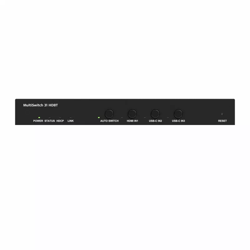 Kindermann MultiSwitch 31 HDBT 2.0 vysielač / prezentačný switch - 3x1 USB-C & HDMI cez HDBaseT - Telnet - RS-232 - 4K UHD