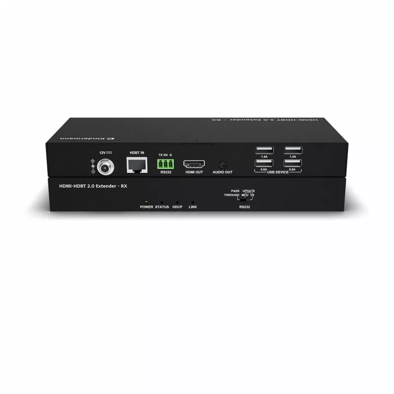 Kindermann HDMI-HDBT 2.0 Extender - prijímač - RS-232 - USB 2.0