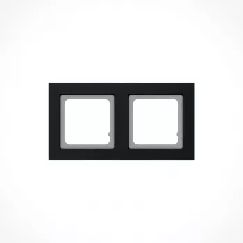 Kindermann rámik spínača Gira E2 Black 2-násobný