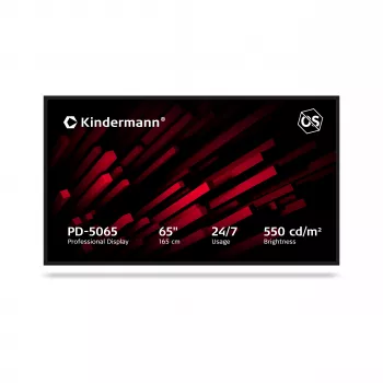 Kindermann Display PD-5065307000000224/7 65 palcov 4K UHD IPS 550 cd/m² Non-Touch OPS slot