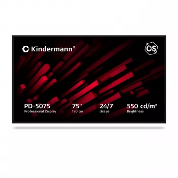 Kindermann Display PD-5075 3070000003 75 palcov 4K UHD IPS 550 cd/m² 24/7 OPS slot Non-Touch