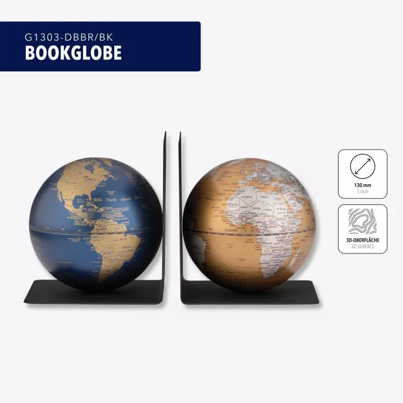 TROIKA sada glóbusov BOOKGLOBE (G1303-DBBR/BK)