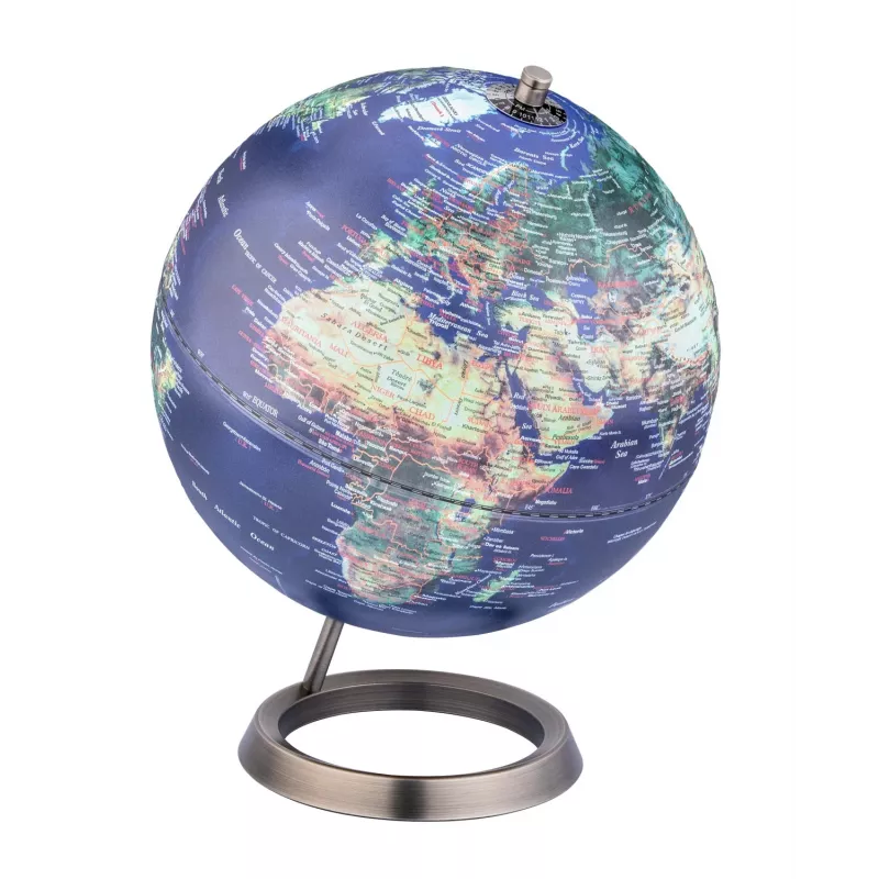 TROIKA Globe 23.5 Degrees (G2507-P2P2/CB) - stolový glóbus a papierové závažie, chrómová základňa, 60mm