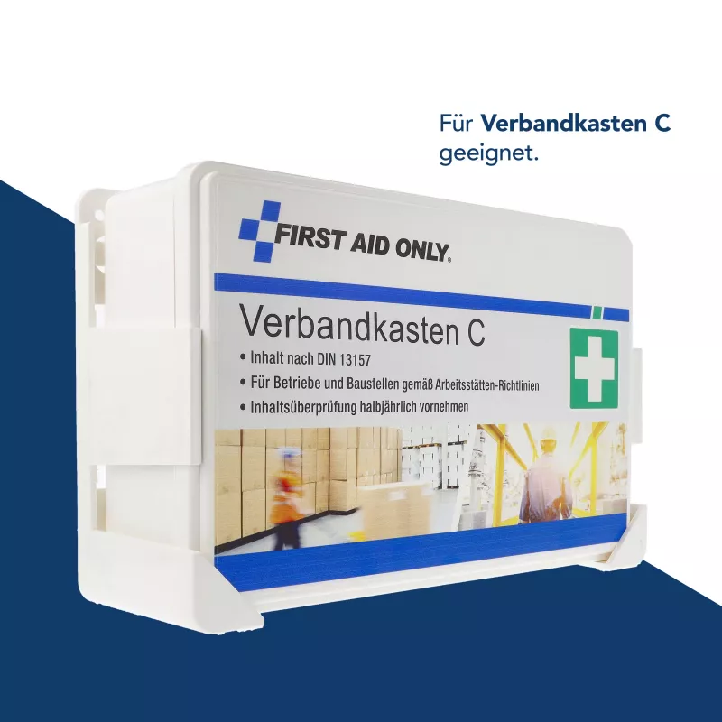 First Aid Only nástenný držiak na lekárničku C, predvŕtané otvory, biely/sivý