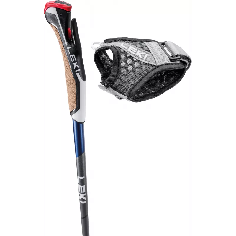 LEKI KIJE Nordic Walking Smart Flash modrá 100 cm palica s pevnou dĺžkou