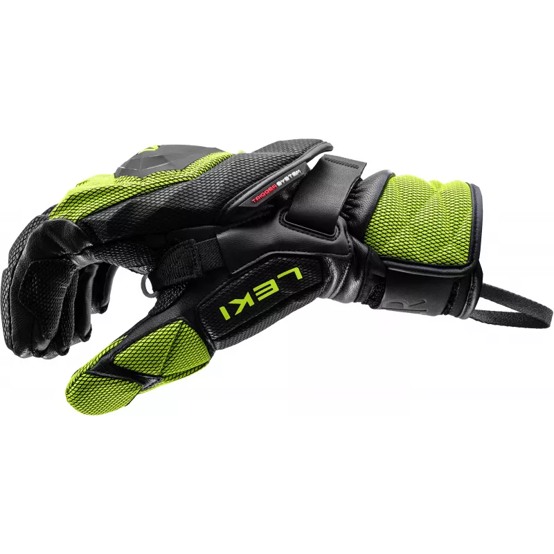 LEKI WCR Venom GS 3D lyžiarske pretekárske rukavice 7.5 čierna/biela/červená