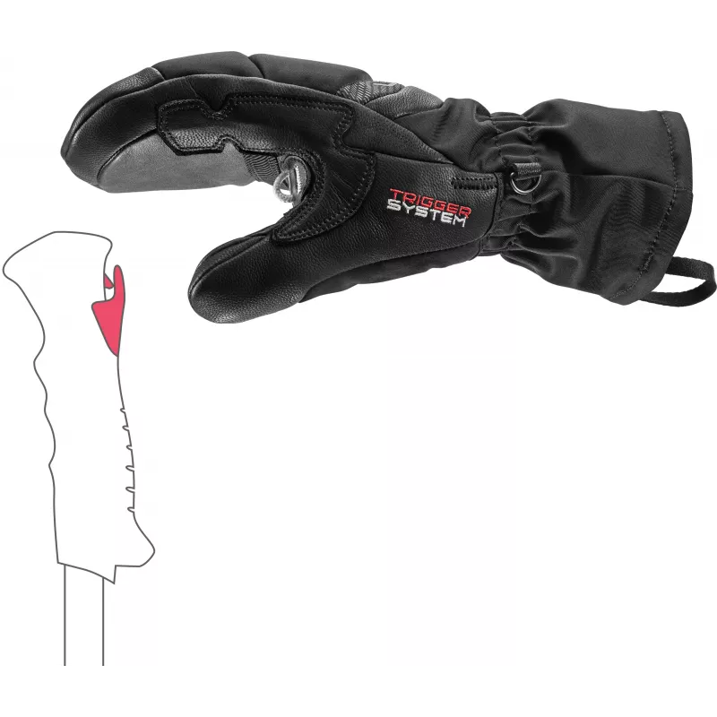 LEKI Griffin Base 3D Women Mitt lyžiarske rukavice veľkosť 6.5 čierna