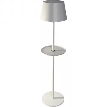 Sompex GARCON Biela vonkajšia lampa na batérie