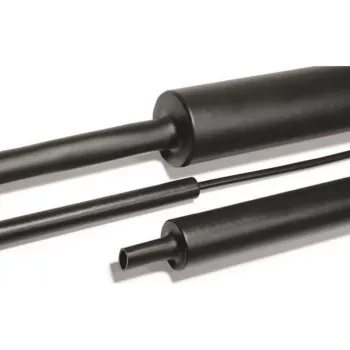HellermannTyton 323-50750 zmršťovacia bužírka s lepidlom, čierna, 75 mm (dodané), 22 mm (zmrštené), 4:1 zmršťovací pomer, 1 m dĺžka