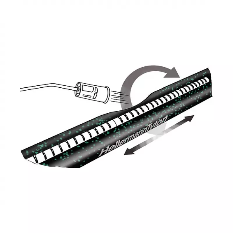 HellermannTyton 450-20001 zmršťovacia bužírka - čierna - 50 cm - 43 mm - 10 mm - 1 kus