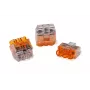 HellermannTyton HCPM-3 push-in káblová svorka 3-pólová transparentná 1-2.5 mm² flexibilná 0.5-2.5 mm² pevná