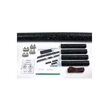 HellermannTyton LVK-C-5x6-25-PO-X-BK zmršťovacia spojovacia sada so skrutkovými spojkami 380-04015, čierna