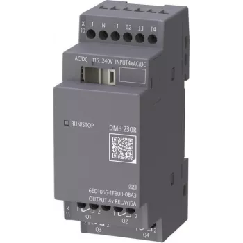Siemens LOGO! DM8 6ED1055-1FB00-0BA3 digitálny rozširujúci modul 4DI/4DO relé 115-230V AC/DC
