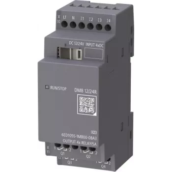 Siemens LOGO! DM8 6ED1055-1MB00-0BA3 digitálny rozširujúci modul 4DI/4DO relé 12/24V DC
