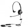 ALLNET 8805-8.1MS - headset - náhlavný - kancelária/call centrum - čierna - monofónny - káblový