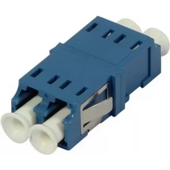 SYNERGY21 LC-LC singlemode duplex optický adaptér, bez príruby, modrý, PVC, keramická objímka