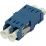 SYNERGY21 LC-LC singlemode duplex optický adaptér, bez príruby, modrý, PVC, keramická objímka
