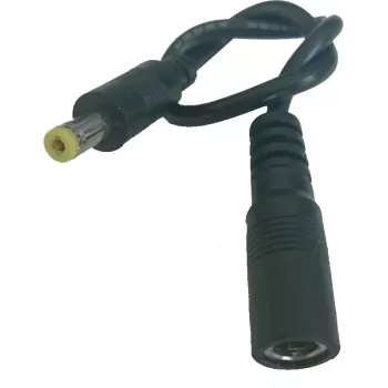 ALLNET DC napájací adaptérový kábel 5,5x2,1mm konektor samica na 4,75x1,7mm konektor samec, 15cm, čierny