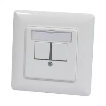 Synergy 21 Keystone modulový nosič do zásuvky pre 2x TP modul čisto biela 180°