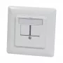 Synergy 21 Keystone modulový nosič do zásuvky pre 2x TP modul čisto biela 180°
