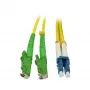 SYNERGY21 sklolaminátový patch kábel 2m LSH (E2000 APC) na LC Duplex OS2 G.657.A2 9/125µm LSZH žltý