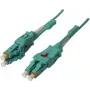 SYNERGY21 optický patch kábel 10m LC-LC Duplex OM3 Uniboot otočný Push/Pull 2mm LSZH aqua