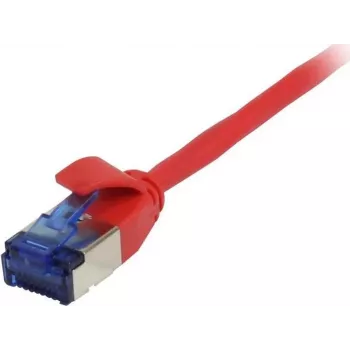 SYNERGY21 patch kábel RJ45, CAT6A 500MHz, 10m, červený, U/FTP, Slimline okrúhly d=3,8mm, TPE (Superflex), AWG32