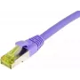 SYNERGY21 patch kábel RJ45, CAT6A 500MHz, 3m, fialový, S/FTP, TPE/LSZH (Ultraflex), AWG26, s CAT7 káblom (S217766)
