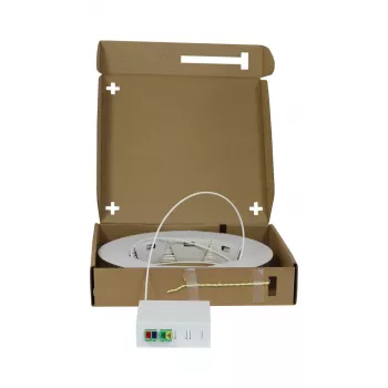 SYNERGY21 FTTH Compact Box predmontovaný, 4xLC/APC na otvorený koniec, 40m, 9/125µm, G.657.A2, 4-vláknový, AD 2,2mm