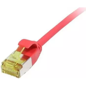 Synergy 21 Patch kábel RJ45 CAT6A 500MHz 10m červený U/FTP Slimline okrúhly d=3,8mm TPE/LSZH Superflex AWG32 s CAT7 káblom